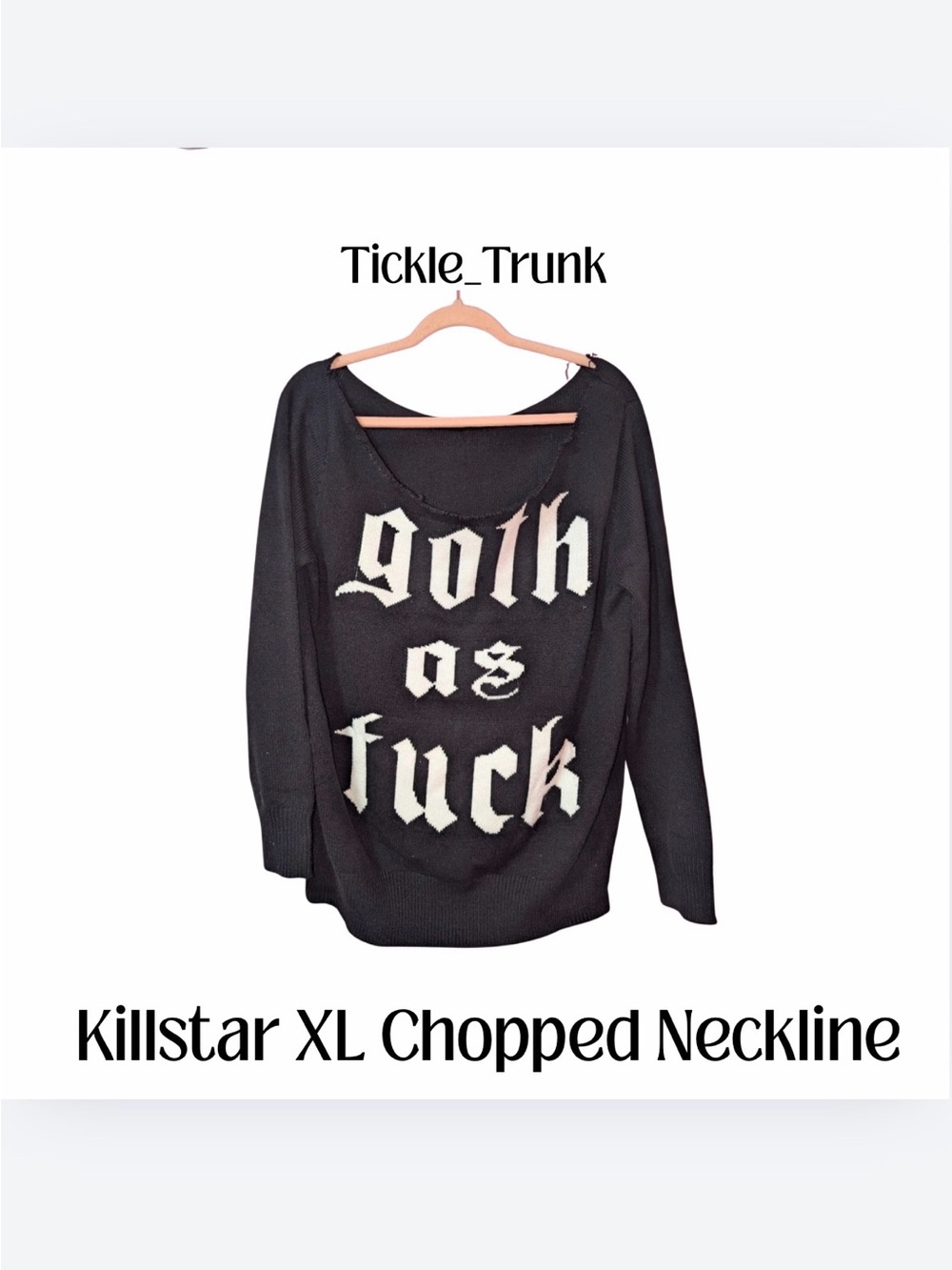 Goth AF XL Killstar Chopped Neckline Well Loved 2016